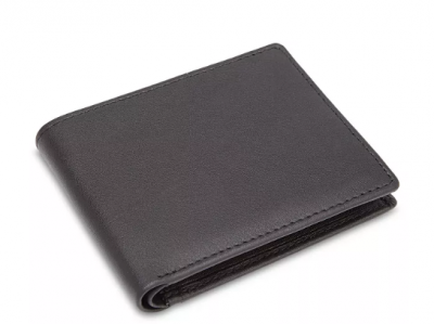 Leather RFID-Blocking Slim Bifold Wallet