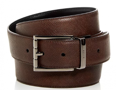 Astor Embossed Leather Reversible Belt