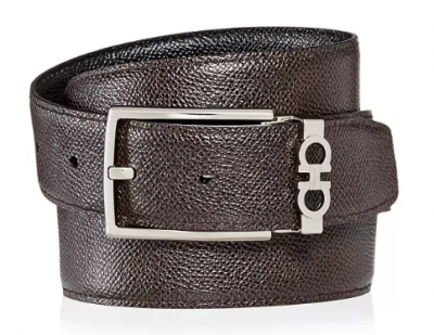 Gancini Keeper Reversible Leather Belt