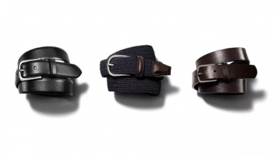Leather Stretch Woven Belt