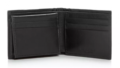 RFID-Protected Smooth Leather Bi-Fold Wallet with Removable Card Case – 100% Exclusive