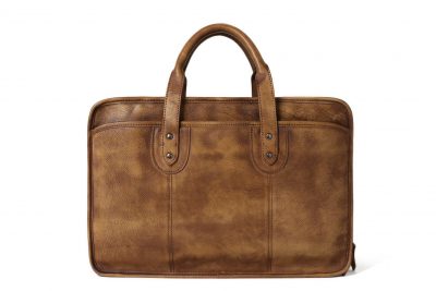 Handmade Vintage Full Grain Leather Mens Briefcase, 16” Laptop Bag, Business Handbag NZ01