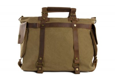 15” Canvas Leather Bag Briefcase Messenger Bag Shoulder Bag Laptop Bag 1801
