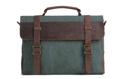 Canvas Leather Bag Briefcase Messenger Bag Shoulder Bag Laptop Bag 1870