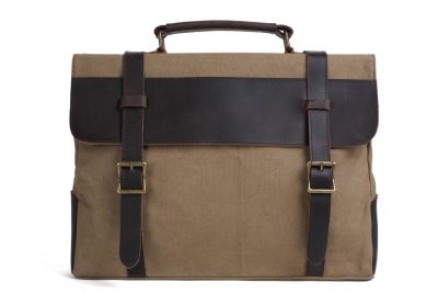 Handmade Canvas Leather Bag Briefcase Messenger Bag Shoulder Bag Laptop Bag 1870