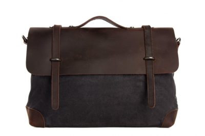 Canvas Leather Briefcase Messenger Bag Shoulder Bag Laptop Bag Tote Bag 6896