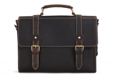 Handmade Vintage Style Leather Briefcase Messenger Bag Satchel Bag Crossbody Shoulder Bag 12007