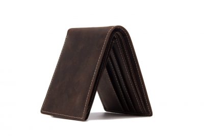 Handmade Wholesale Genuine Leather Wallet Money Purse Bag Men Short Wallet Card Holder 198