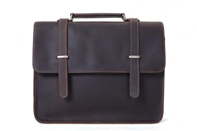 Vintage Crazy Horse Leather Briefcase Men Messenger Bag Laptop Bag 6148