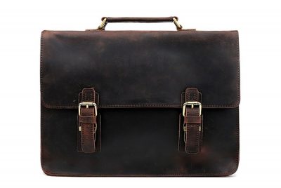 15” Vintage Genuine Leather Briefcase, Messenger Bag, Laptop Bag 7035b-1