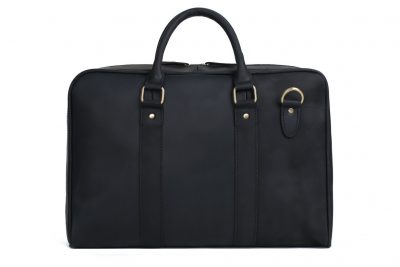 Handmade Black Genuine Leather Briefcase, Messenger Bag, Laptop Bag, Men’s Handbag D007