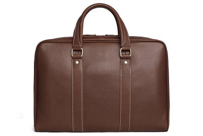 Handcrafted Full Grain Genuine Leather Business Briefcase Men Messenger Bag fit 15” Laptop D007