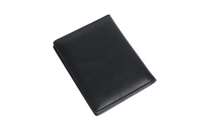 Personalized Black Leather Travel Wallet, Passport Holder, Card Holder – Groomsmen Gifts DB08