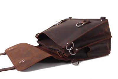 Handmade Vintage Leather Briefcase/Backpack, Men Messenger Bag, Laptop Bag 7161R