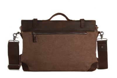Handmade Canvas Leather Briefcase Messenger Bag Shoulder Bag Laptop Bag 6896