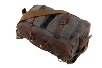 15” Canvas Leather Travel Bag Briefcase Messenger Bag Shoulder Bag Dufulle Bag 1858