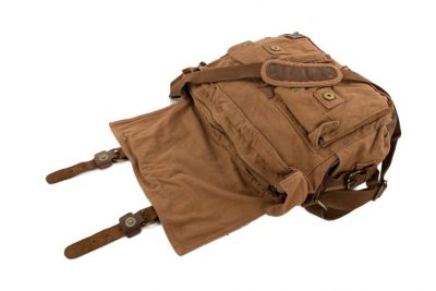 Canvas Leather Messenger Bag, Crossbody Bag for Men, Shoulder Bag, Laptop Bag 2138K