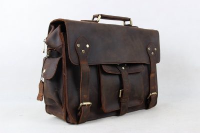 14” Vintage Genuine Leather Briefcase, Messenger Bag, Laptop Bag 7200