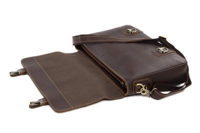 Vintage Style Leather Briefcase, Messenger Bag, Laptop Briefcase 806