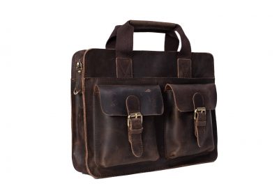 Handcrafted Vintage Style Genuine Leather Mens Briefcase, Messenger Bag, Laptop Bag 6132